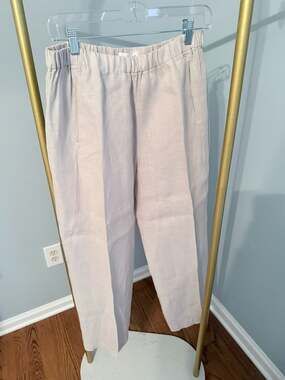 Velvet by Graham & Spencer 100% Linen Elastic Waist Pull-On Pants
